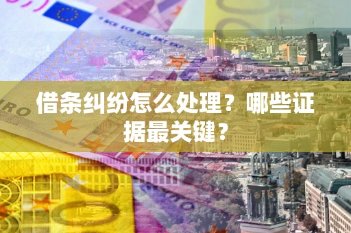 北京借条纠纷怎么处理？哪些证据最关键？