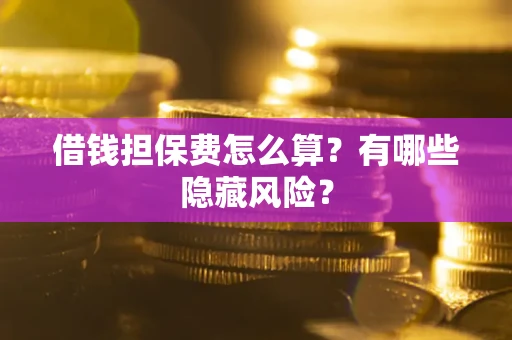 北京借钱担保费怎么算？有哪些隐藏风险？