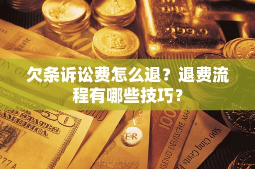 北京欠条诉讼费怎么退？退费流程有哪些技巧？