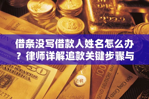 北京借条没写借款人姓名怎么办？律师详解追款关键步骤与证据链构建
