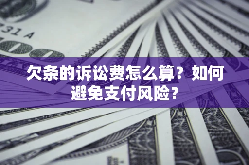 北京欠条的诉讼费怎么算？如何避免支付风险？